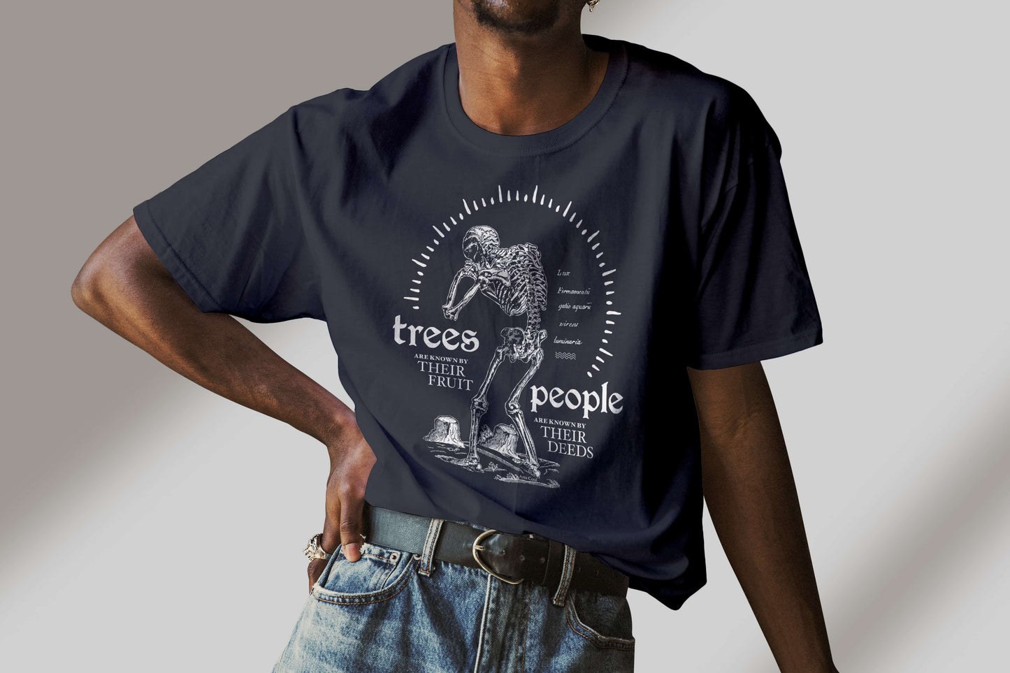 Fallen Trees Organic Unisex Classic T-Shirt Blue