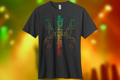 Love All People Rasta Organic Unisex Classic T-Shirt Black